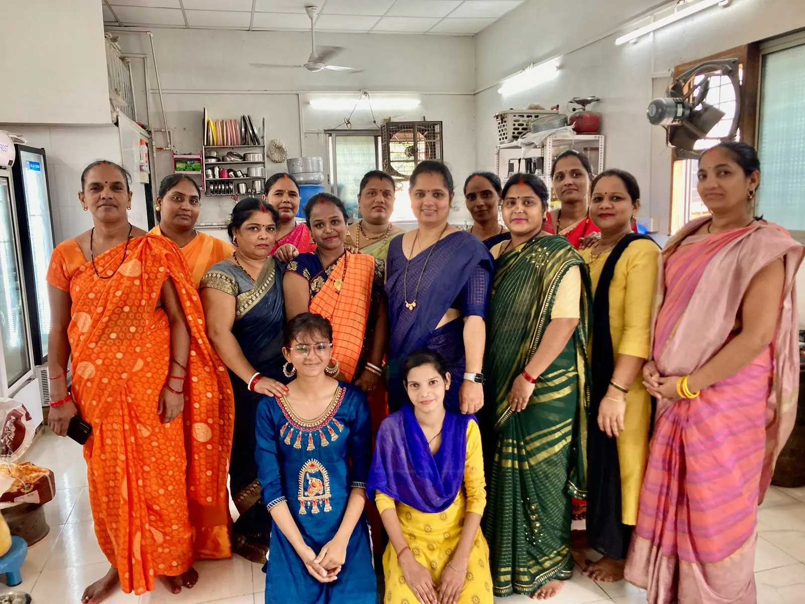 The Leena's team in the kitchen where our breads are hand-rolled